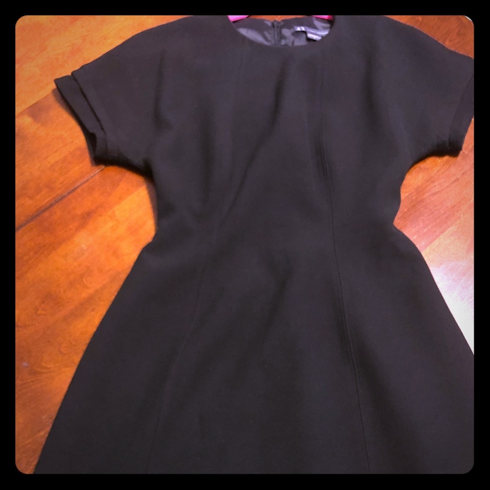 AX - Sleeved fit and flare black dress